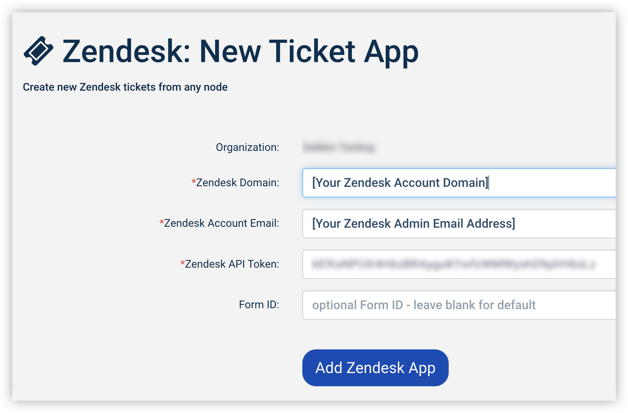 Create New Zendesk Tickets from a Node Zingtree Help Center
